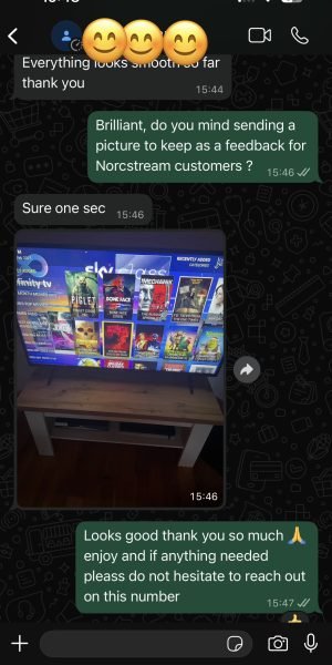 Customer review for the best iptv norge on WhatsApp
